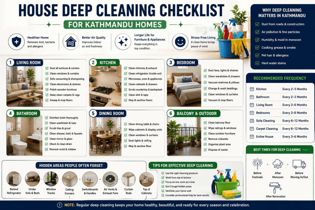 House Deep Cleaning Checklist for Kathmandu Homes